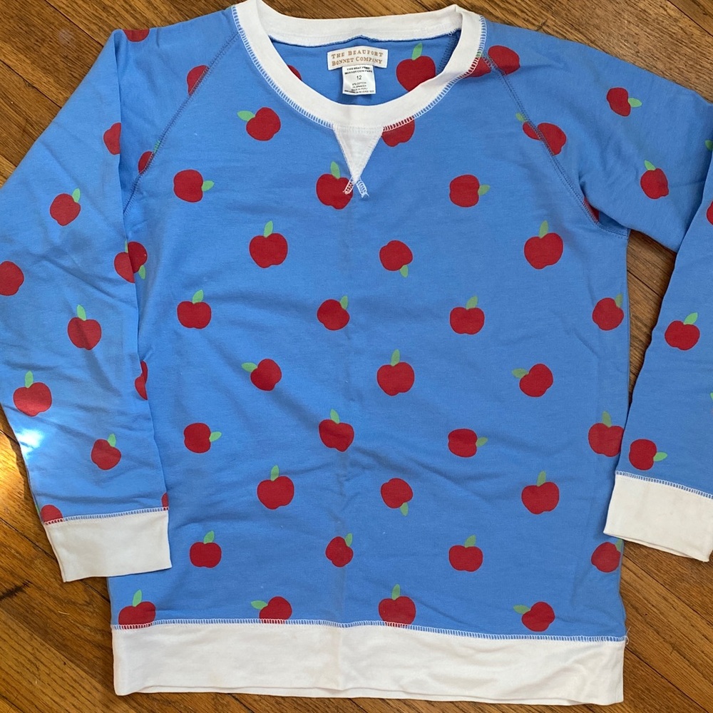 The Beaufort Bonnet Company blue apple sweatshirt 12